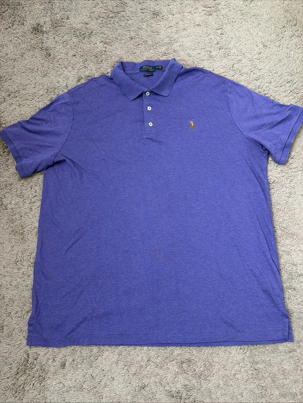 Ralph Lauren Men’s XL Classic Fit Flush Pony Purple Polo Shirt
